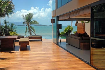 Samui Holiday Homes presents beach front villa rental at Palm Tara, Koh Samui, Thailand
