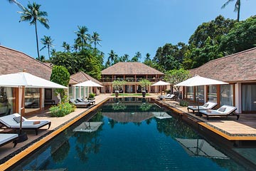 Private luxury beach villa rental at Baan Wanora, Koh Samui, Thailand.